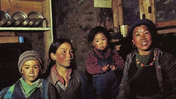 A photo of a Sherpa family