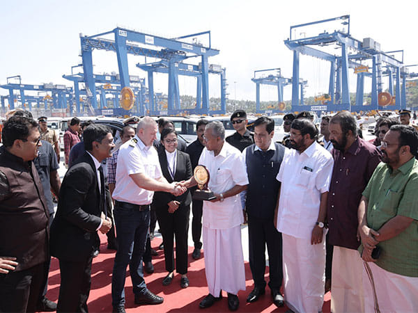 Milestone moment in India's maritime history, mothership 'San Fernando' berths at Vizhinjam port , mothership 'San Fernando' berths at Vizhinjam port 