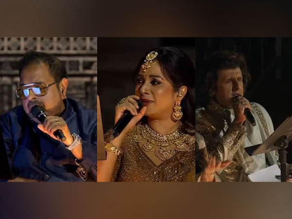 Shankar Mahadevan, Shreya Ghoshal, Sonu Nigam sing bhajan 'Ram Ram Jai Raja Ram' at Anant-Radhika's Ashirwad ceremony