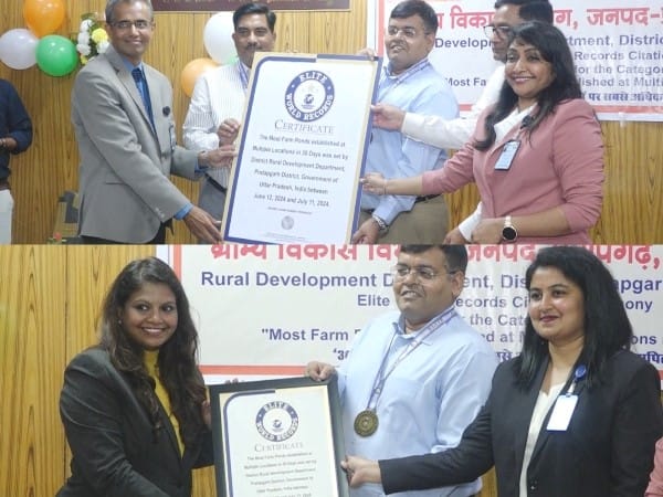 Pratapgarh District in Uttar Pradesh Sets Elite World Record by establishing 2017 Farm Ponds in 30 Days