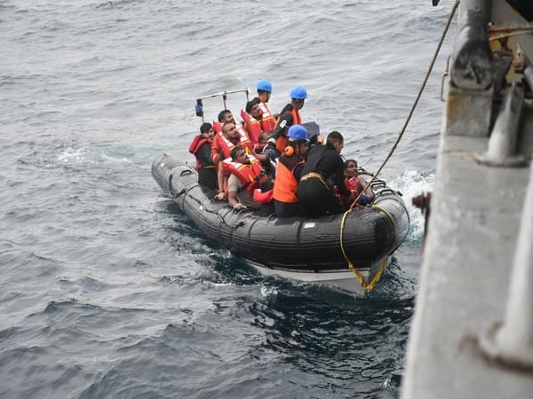 Indian Navy Warship INS Teg leads search, rescue mission off Oman coast