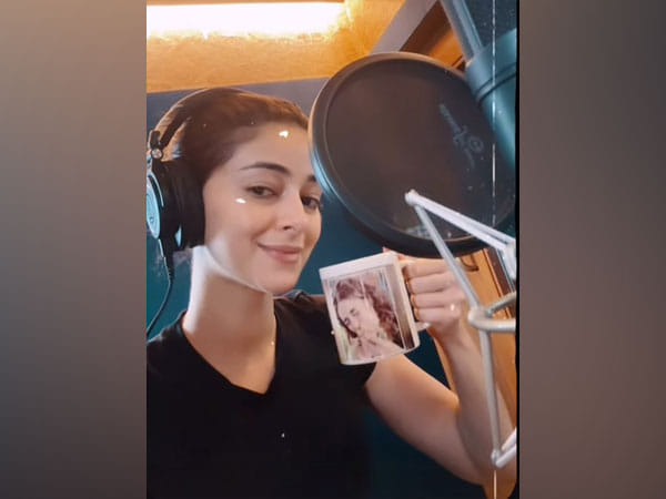 Ananya Panday shares glimpse from dubbing session of 'Call Me Bae'