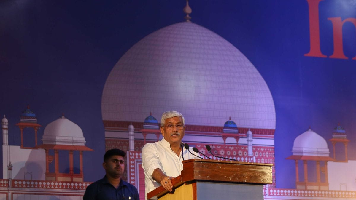 Gajendra Singh Shekhawat at the inauguration | Suraj Singh Bisht, ThePrint