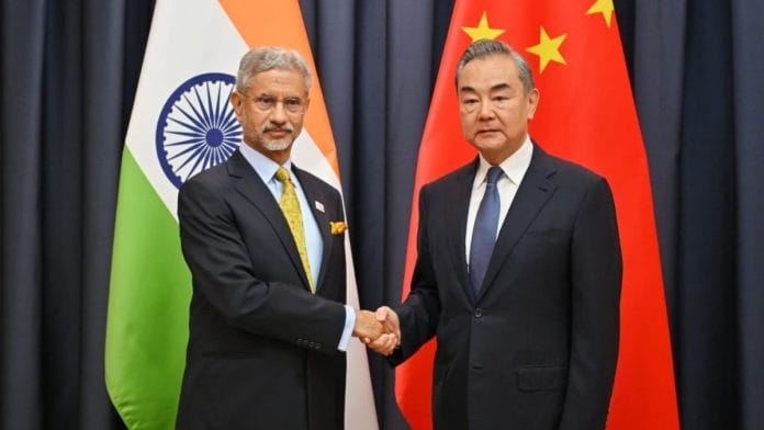 EAM Jaishankar with Chinese foreign minister Wang Yi in Astana, Kazakhstan | X: @DrSJaishankar