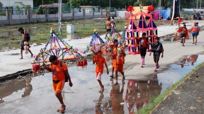 File photo of devotees during Kanwar Yatra | ANI