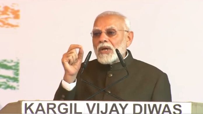 Prime Minister Narendra Modi in Kargil, Friday | X @narendramodi