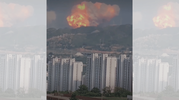 Screengrab from a video of the blasting off of Tianlong-3 | weibo.com