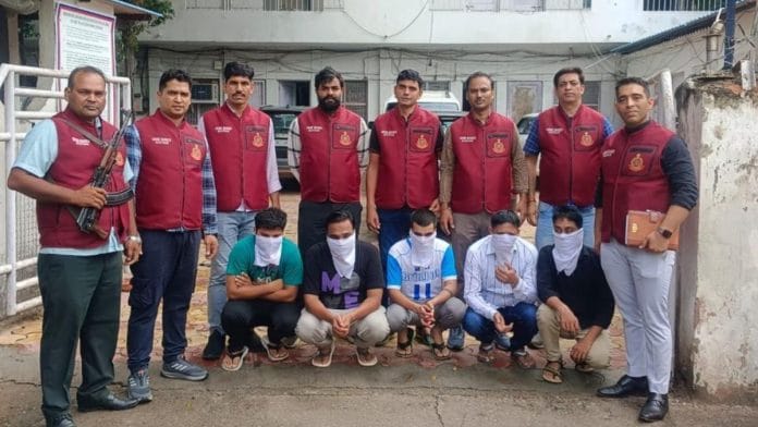 The Crime Branch of Delhi Police with the accused | By Special Arrangement