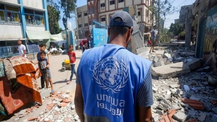 An UNRWA worker in Gaza (File Photo/ X @UNRWA)