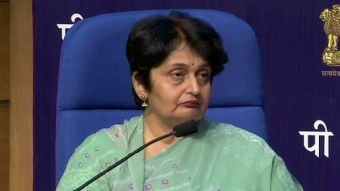 Former Health Secretary of India Preeti Sudan | ANI file photo