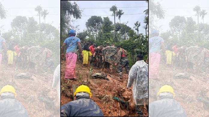 Indian Army carries out rescue operation in coordination with Navy, IAF, NDRF and Coast Guard in Kerela's Wayanad after landslides | Source: Additional Directorate General of Public Information, Indian Army | X/@adgpi