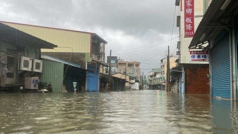Typhoon Gaemi sweeps through northern Taiwan triggering floods, power cuts