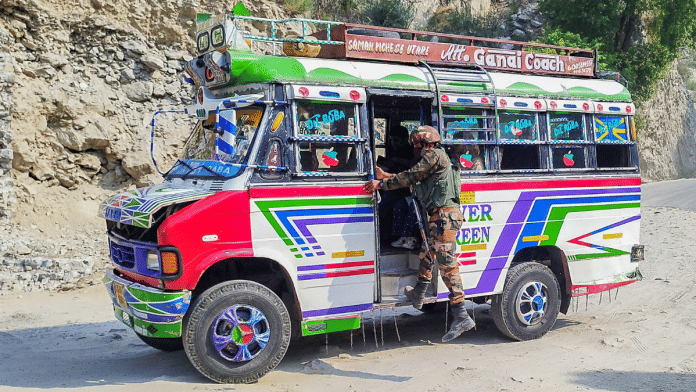 Security check after the recent encounter that took place at Desa village of Doda | ANI