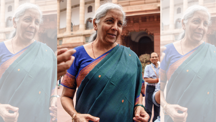 Union Finance Minister Nirmala Sitharaman arrives at the Parliament House | ANI