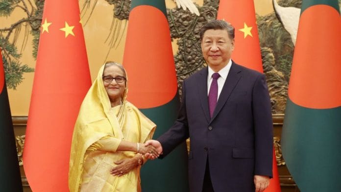 Chinese President Xi Jinping met withBangladesh's Prime Minister Sheikh Hasina | X/@SpokespersonCHN