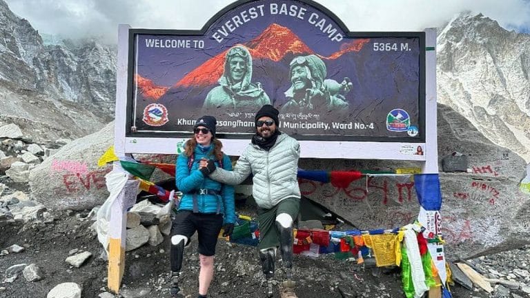 Amputee Tinkesh Kaushik scaled Everest base camp. Give state funds for disabled in adventure