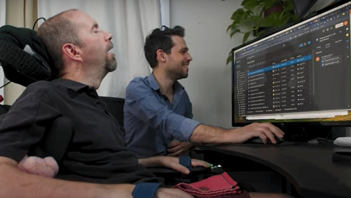 An ALS patient uses brain-computer interface to communicate | Photo: YouTube, UC Davis Health