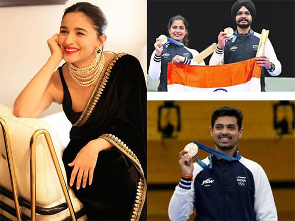 'Making us proud': Alia congratulates Manu Bhaker, Sarabjot Singh, Swapnil Kusale for their win at Paris Olympics