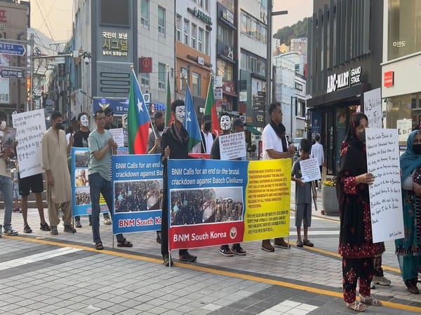 South Korea: Baloch National Movement holds protest against Pak atrocities, calls for int'l community's intervention