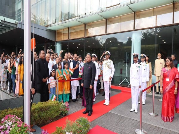 Indian Envoy Sibi George hoists Tiranga in Japan on 78th Independence Day