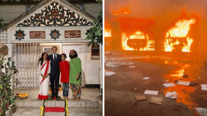 Bangladeshi musician Rahul Ananda’s home in Dhaka attacked. He was visited by French President Emmanual Macron in 2023| Photo: X/@VarunKrRana