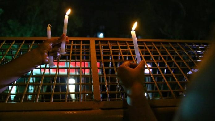 File photo of people demanding justice for the resident doctor during a protest in New Delhi | Manisha Mondal | ThePrint