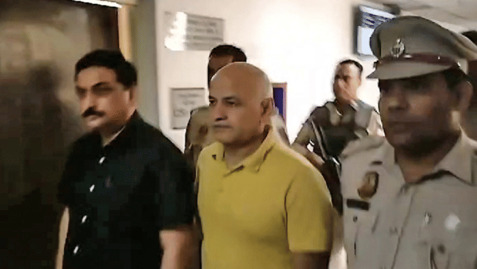 File photo of AAP leader Manish Sisodia being produced before the Rouse Avenue Court in Delhi excise policy case, in New Delhi on 6 July | Credit: ANI