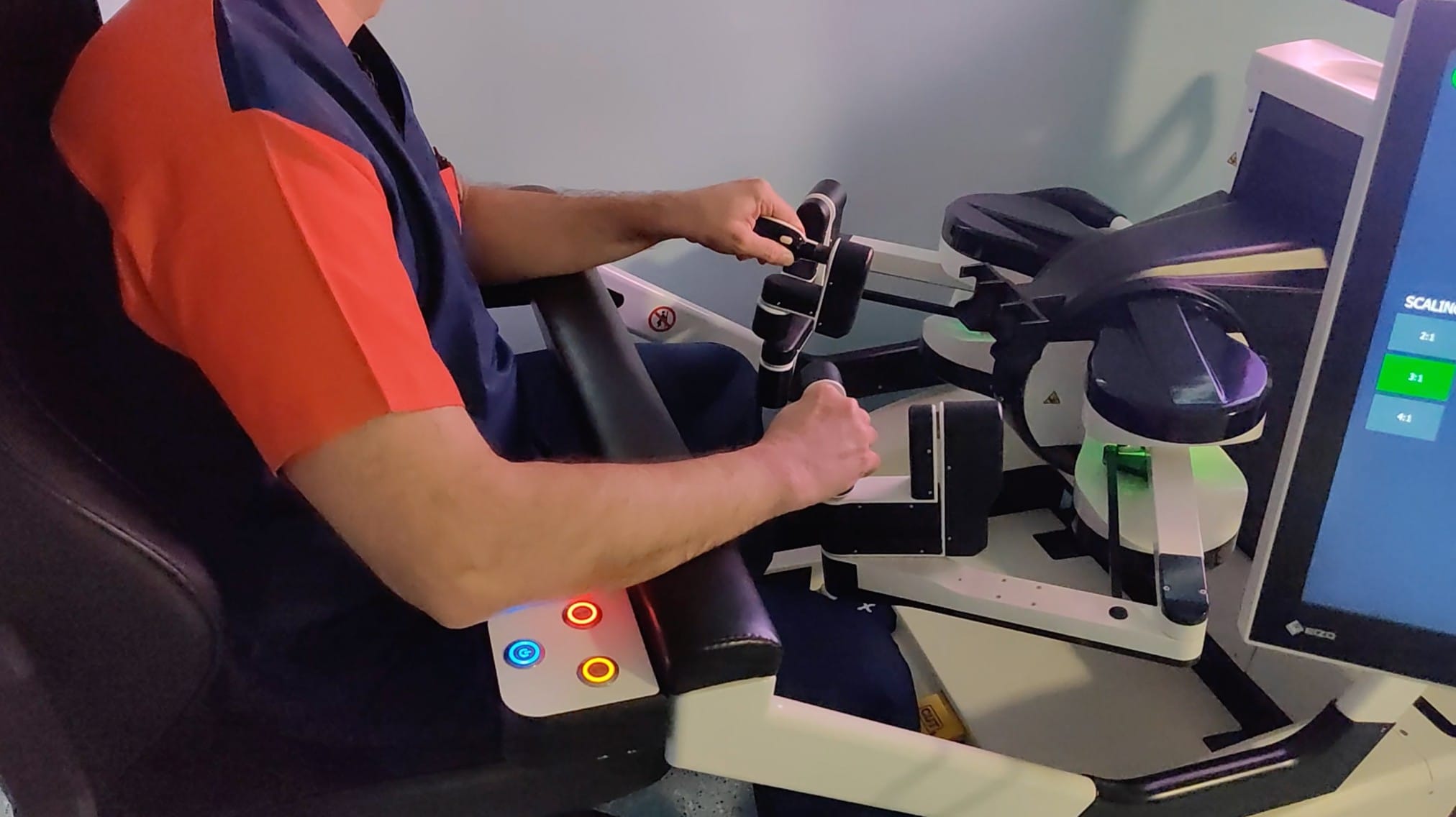 A gaming console-like set-up is used to control the movement of the robotic arms | Danish Mand Khan | ThePrint