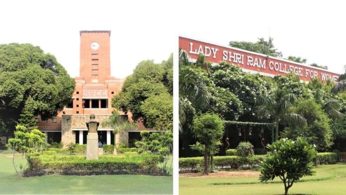 File photos of DU colleges SRCC and LSR | Courtesy: Official websites