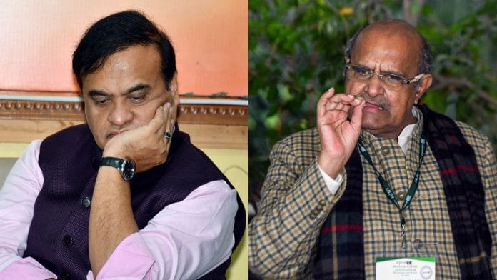 File photos of Assam CM Himanta Biswa Sarma and JD(U) leader KC Tyagi | ANI