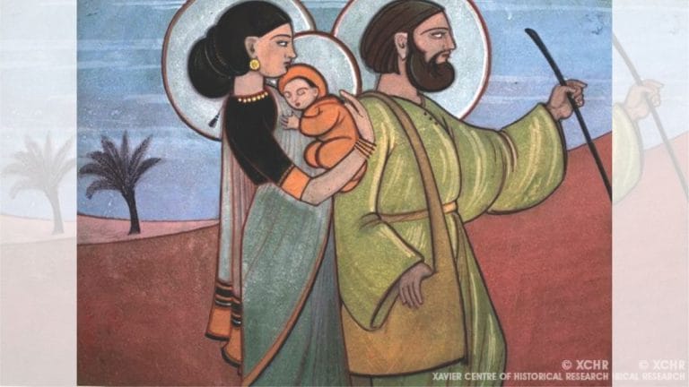 This Indian artist painted Madonna in a sari and angels in dhotis. It outraged Christians