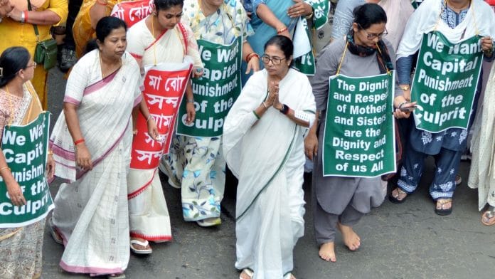 West Bengal Chief Minister Mamata Banerjee takes out a rally against the incident of rape and murder of a woman doctor at RG Kar Medical College and Hospital | ANI