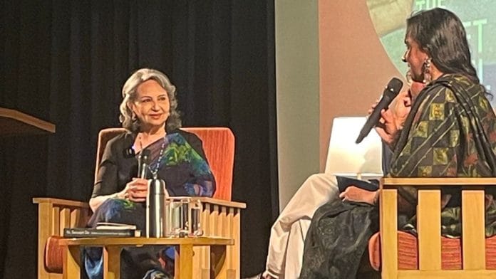 Sharmila Toagore in conversation with actor Oroon Das and Sujata Prasad, founder of Ahad Anhad at IIC, Delhi | Triya Gulati | ThePrint