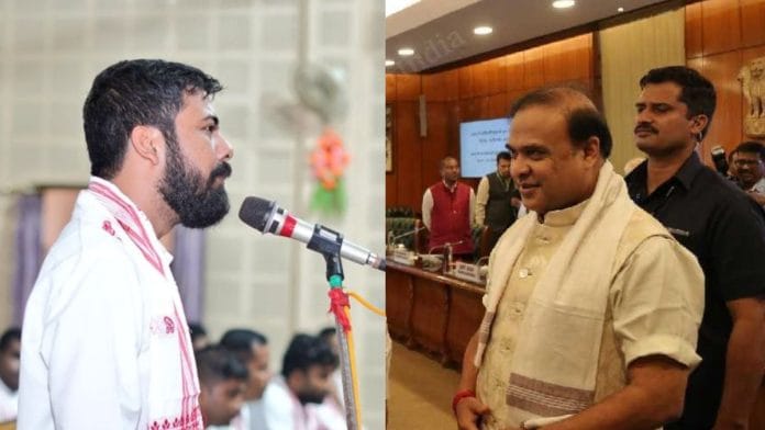 File photos of AASU chief Utpal Sarma (L) and Assam CM Himanta Biswa Sarma (R)