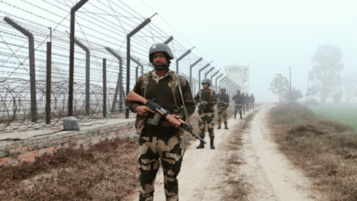 BSF troops on foot patrol along border | Representative Image | Urjita Bhardwaj | ThePrint