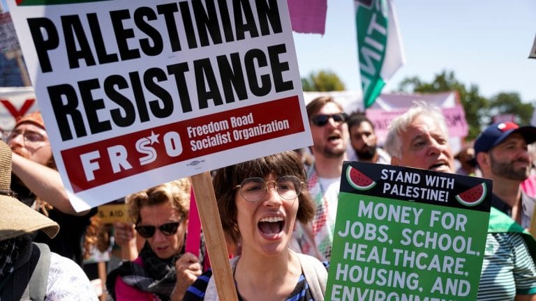 Thousands of pro-Palestinian protesters march against Gaza war at Chicago’s Democratic Convention