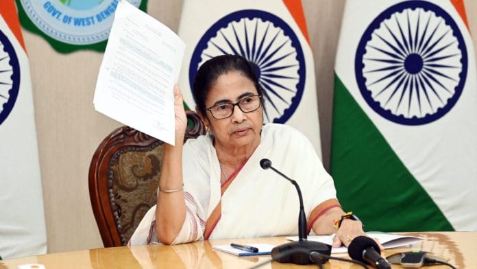 West Bengal CM Mamata Banerjee addressing media in Kolkata, Thursday | ANI