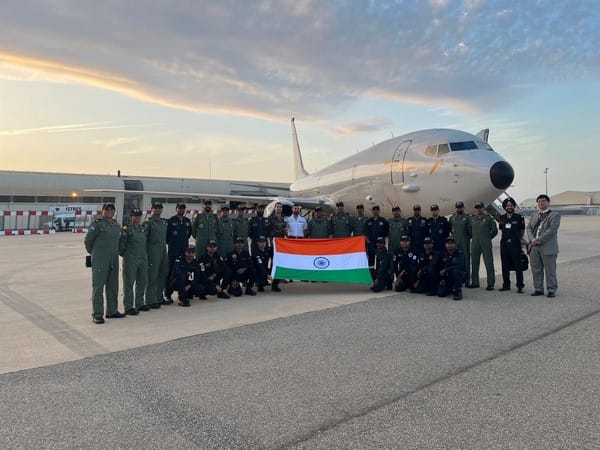 Indian Navy's P8I aircraft in France for Exercise Varuna 