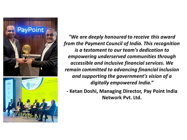Pay Point India Network Pvt. Ltd. Recognized as Best Business Correspondent at Global Fintech Fest