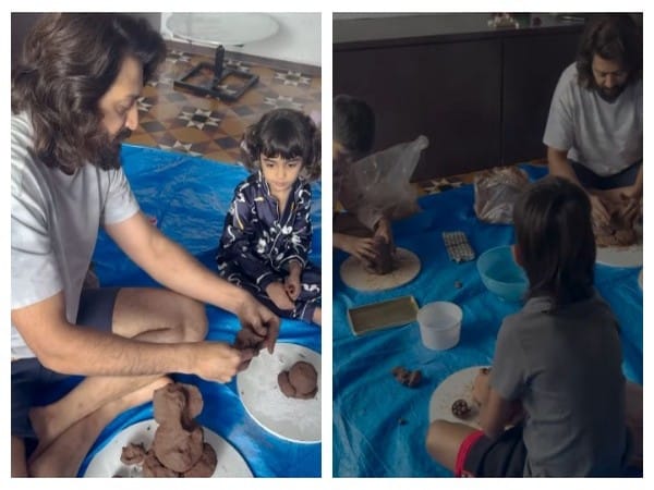Ganesh Chaturthi: Riteish Deshmukh shares video of his kids making eco-friendly idols of Lord Bappa