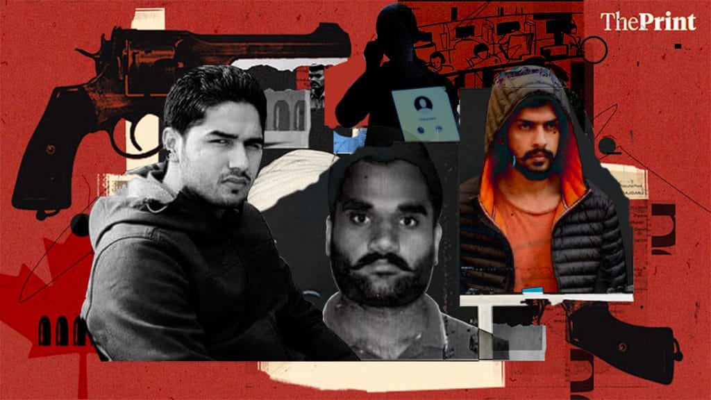 L-R: Arshdeep Singh, Goldy Brar, and Lawrence Bishnoi, among the most prominent names in Punjab’s transnational gang networks.