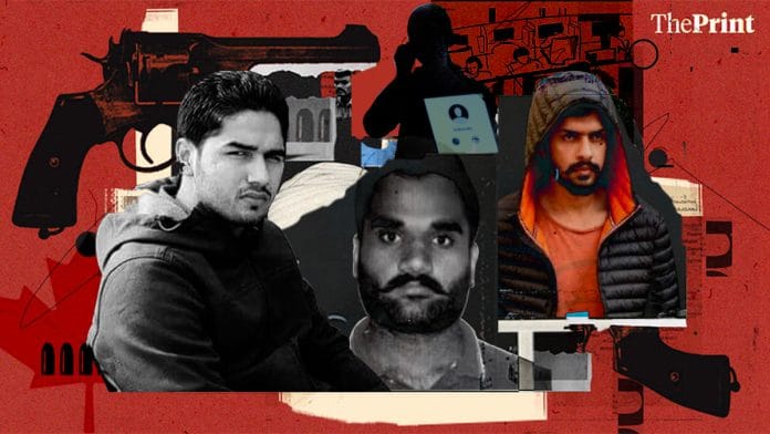 L-R: Arshdeep Singh, Goldy Brar, and Lawrence Bishnoi, among the most prominent names in Punjab’s transnational gang networks.