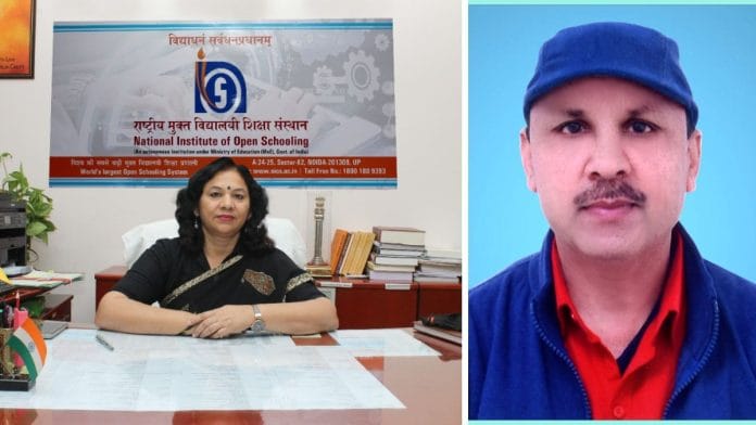 National Institute of Open Schooling chairperson (NIOS) Saroj Sharma (left), her driver Ram Kumar | Source: NIOS website/By special arrangement