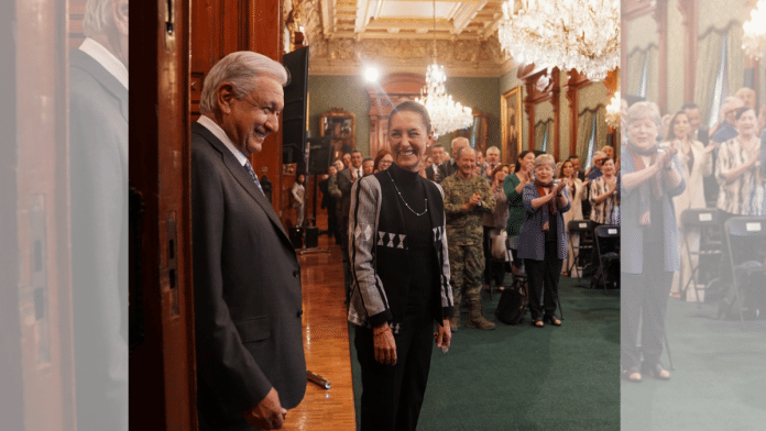 Mexico's outgoing president Andres Manuel Lopez Obrador with president-elect Claudia Sheinbaum | X/@lopezobrador_