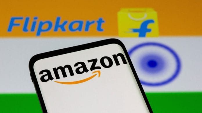 Amazon and Flipkart logos | Reuters illustration/Dado Ruvic