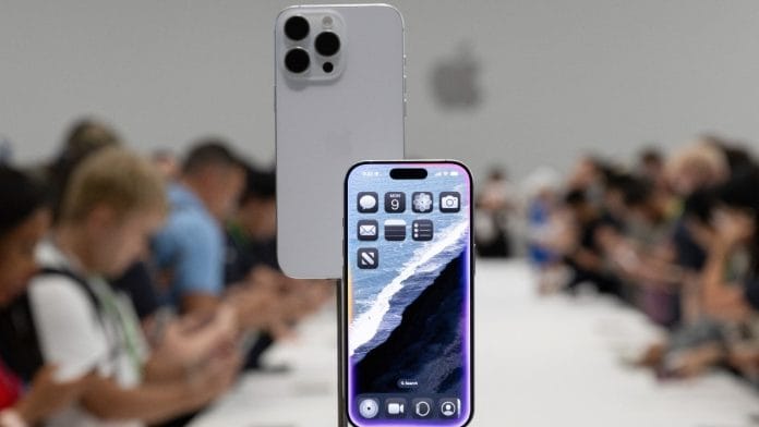 The iPhone 16 Pro is seen at an event at the Steve Jobs Theater on its campus in Cupertino, California, U.S. September 9, 2024. REUTERS/Manuel Orbegozo
