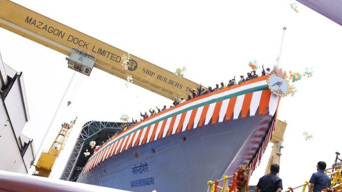 Representational image of seventh stealth frigate of Project 17A, Mahendragiri | Photo: PIB press release