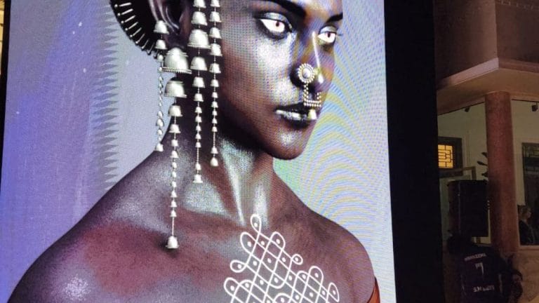 A Tamil woman’s body, tradition and technology. Chennai artist reimagines kolam & culture