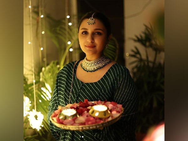 Parineeti Chopra dons a green suit for Diwali, wishes fans a 'Chamkila Diwali'