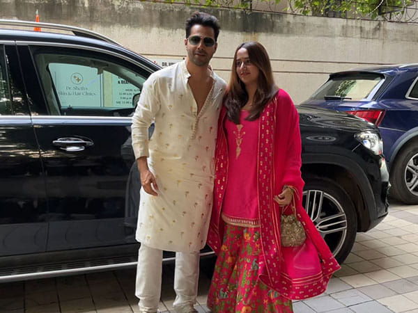 Varun Dhawan, wife Natasha Dalal spotted dressed up for Diwali celebrations